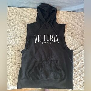 Victoria Sport Black Hoodie Vest